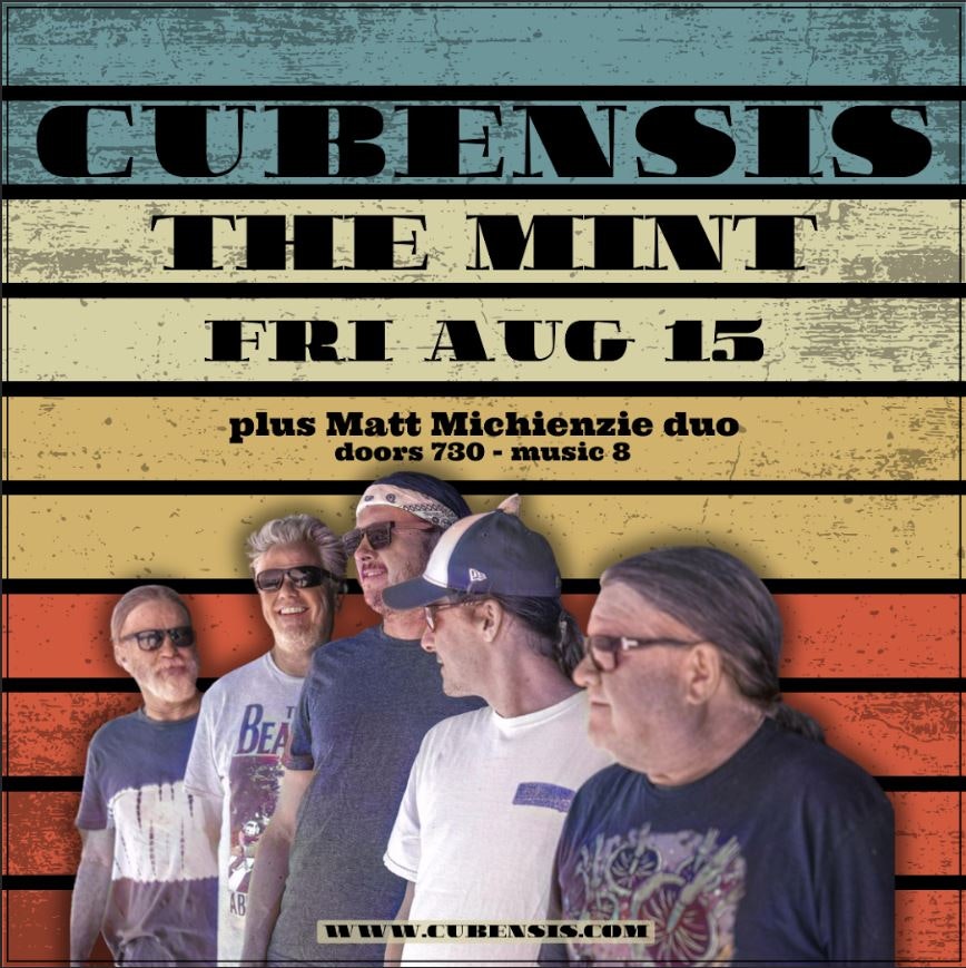 Cubensis returns to the Mint on Friday August 15th, 2025 with Matt Michienzie opening