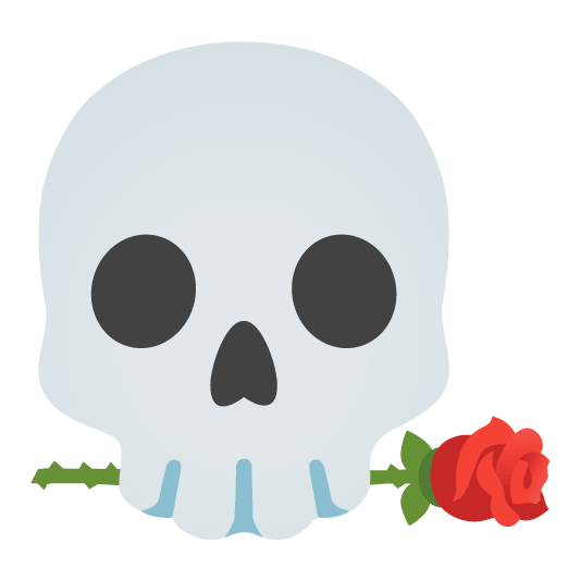 Skull & Rose emoji