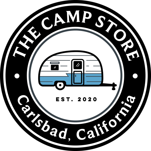 The Camp Store Carlsbad bluffs trailer logo