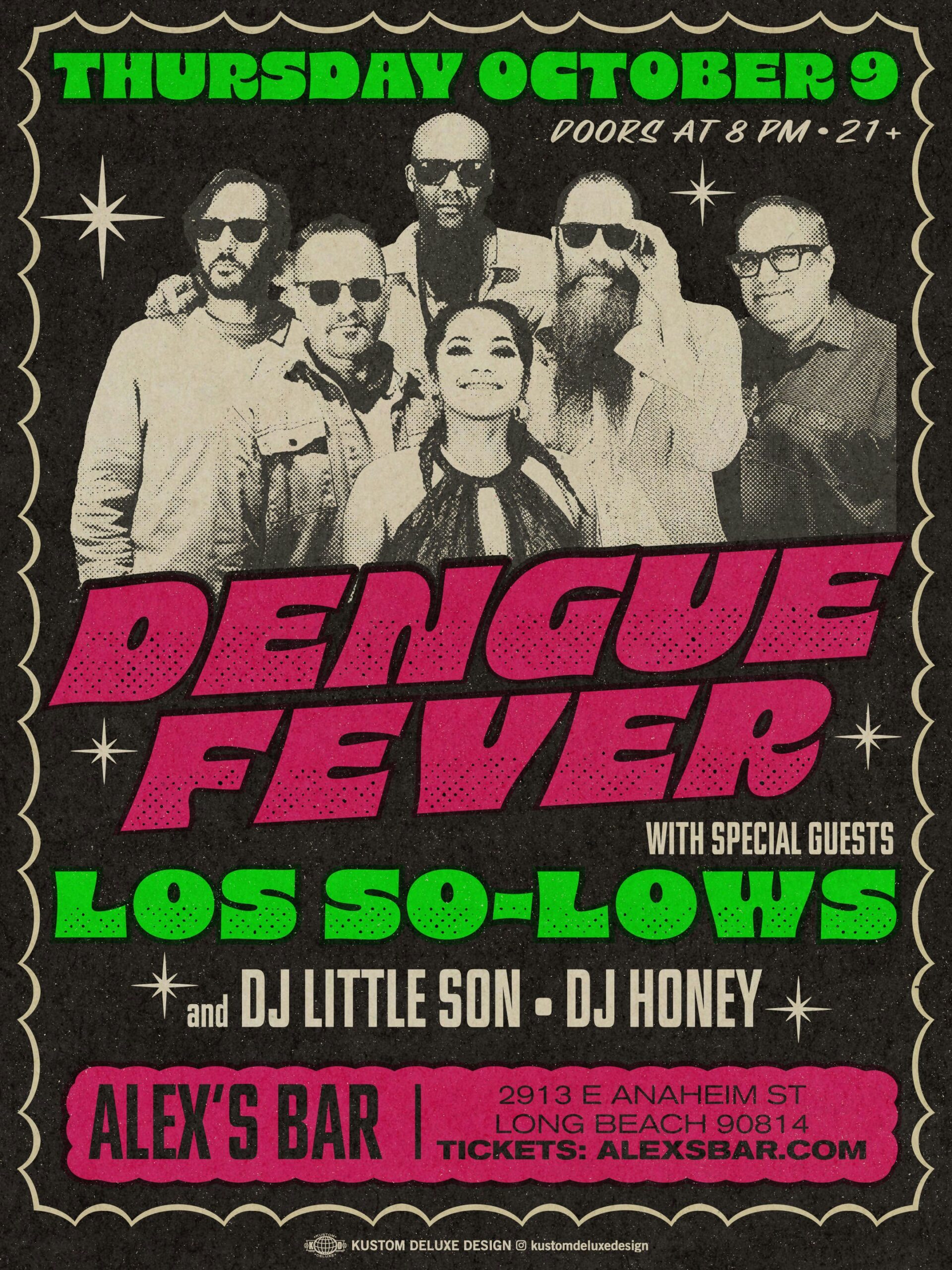 Dengue Fever plays Alex's Bar in Long Beach with Los So-Lows, DJ Little Son, and DJ Honey on October 9th, 2025