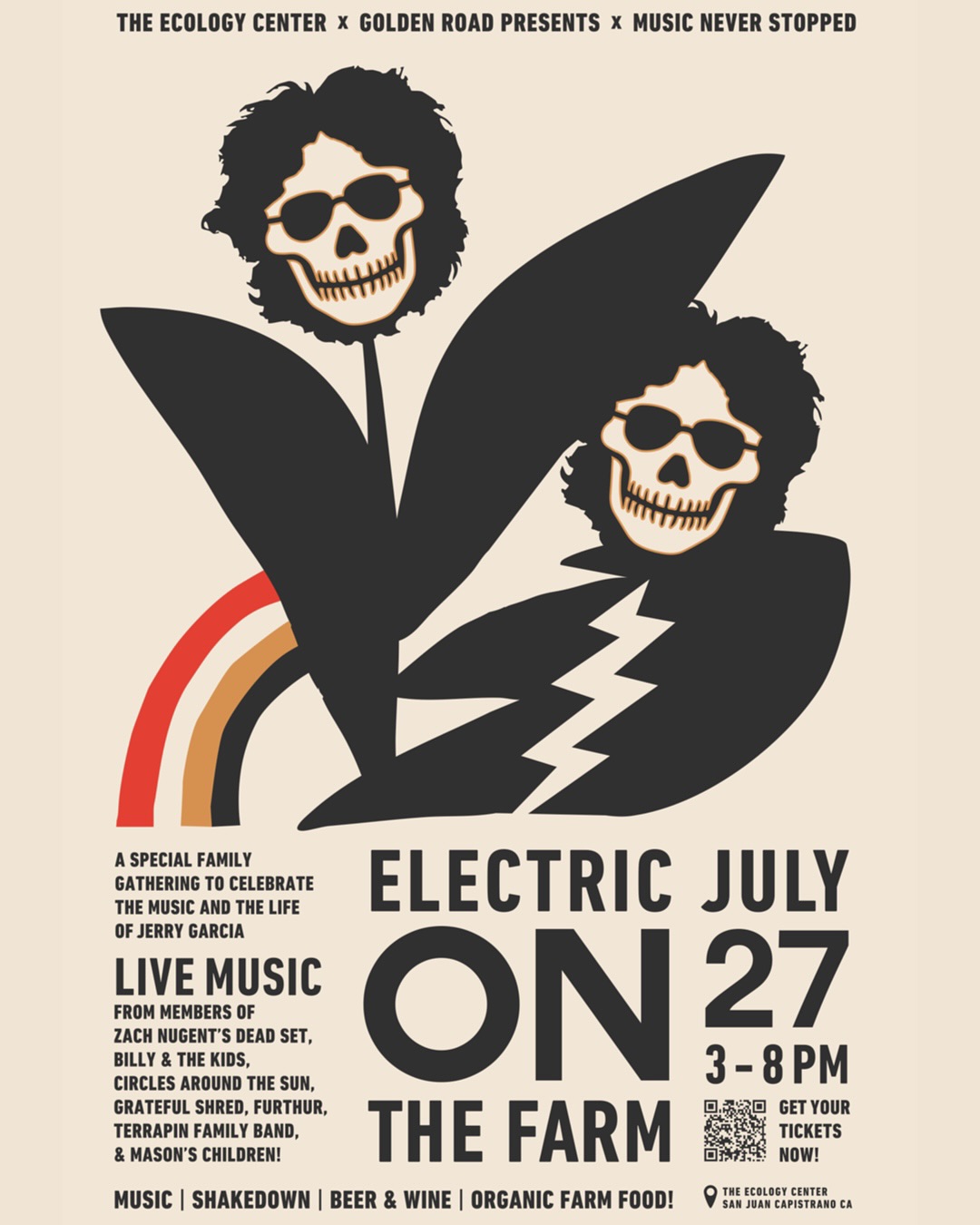The Ecology Center in San Juan Capistrano presents their annual Jerry Garcia tribute, Electric on the Farm