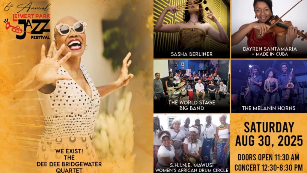 Leimert Park Jazz Festival featuring Dee Dee Bridgewater, Sasha Berliner, Dayren Santamaria, The World Stage Big Band, Melanin Horns, and more!