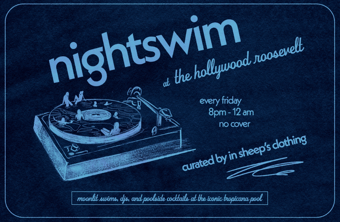 Nightswim at the Hollywood Roosevelt Pool