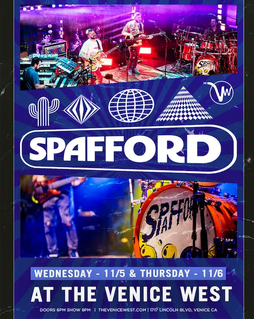 Spafford plays two nights in November 2025 at the Venice West