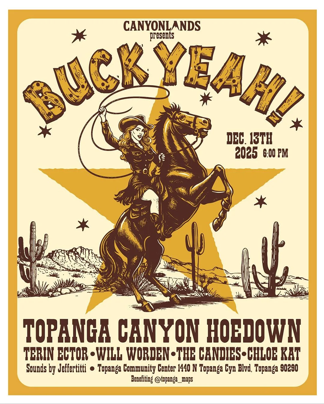 Buck Yeah Topanga Canyon Hoedown December 13th, 2025