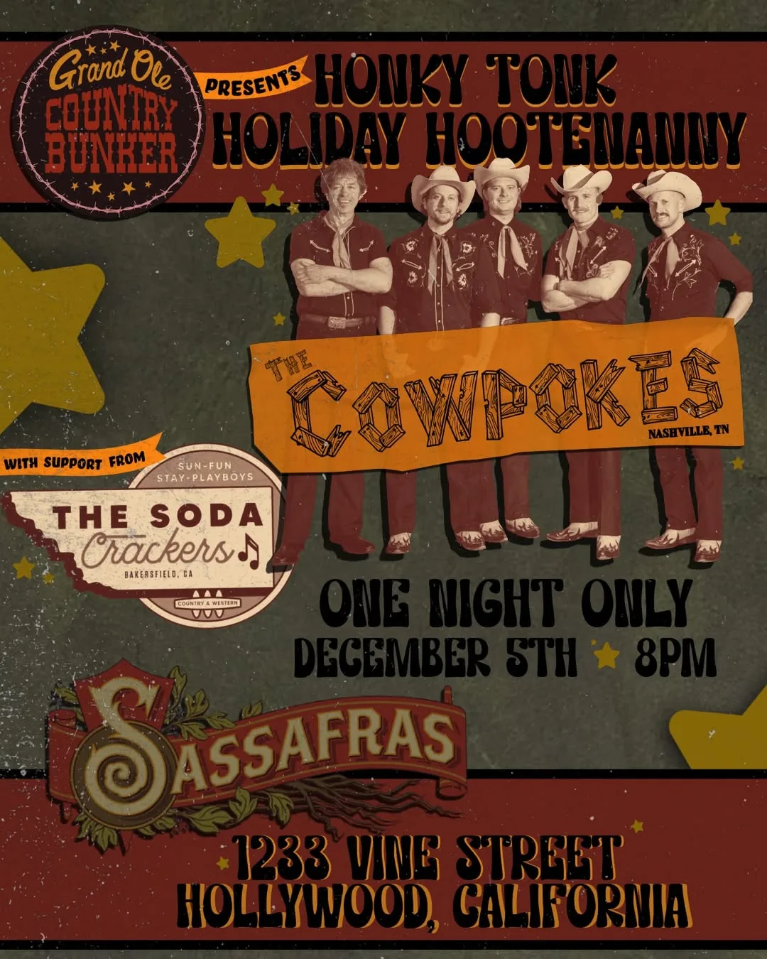 Cowpokes & Soda Crackers at Sassafras Saloon Holiday Hootenanny