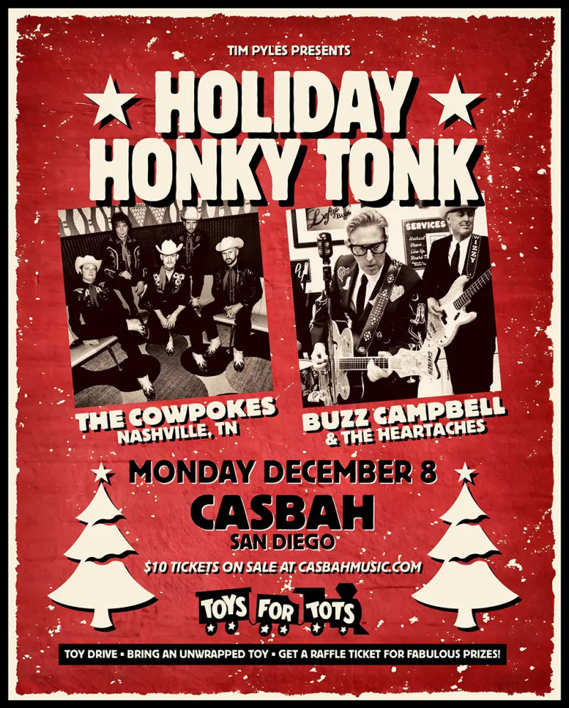 Holiday Honky Tonk with the Cowpokes and Buzz Campbell at Casbah