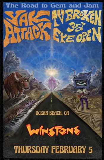 Yak Attack and TV Broken in Ocean Beach at Winston's on the road to Gem and Jam