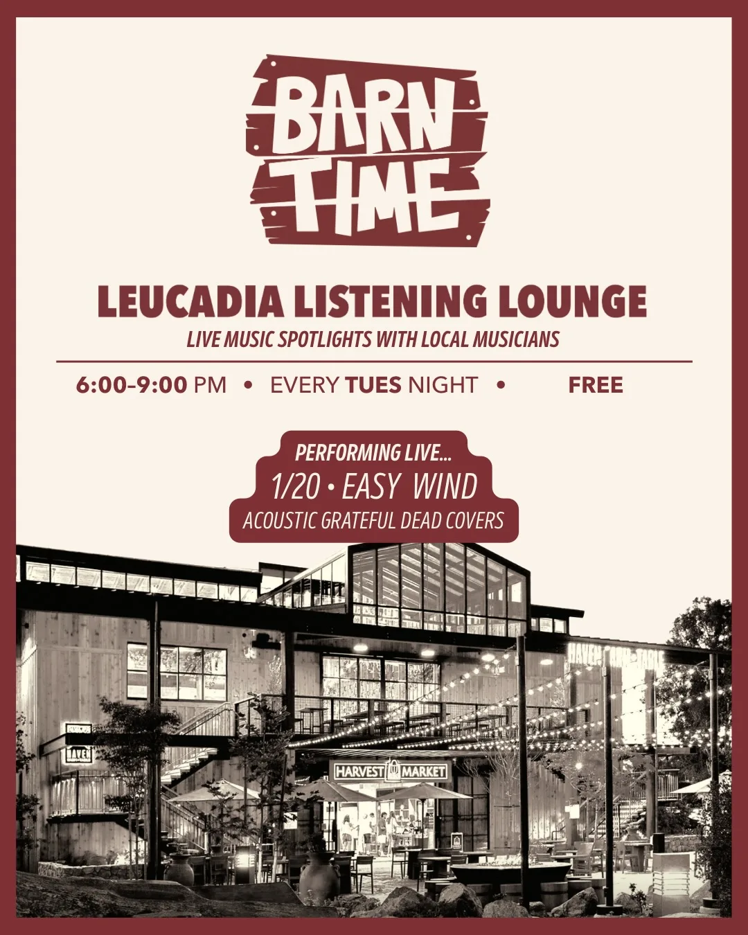 Barn Time presents Easy Wind at Leucadia Listening Lounge