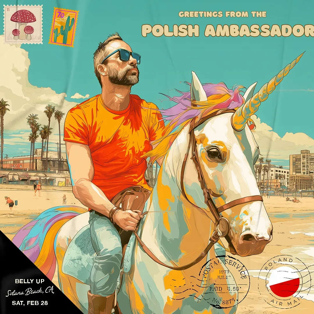 Polish Ambassador and Evan Hatfield at the Belly Up Solana Beach