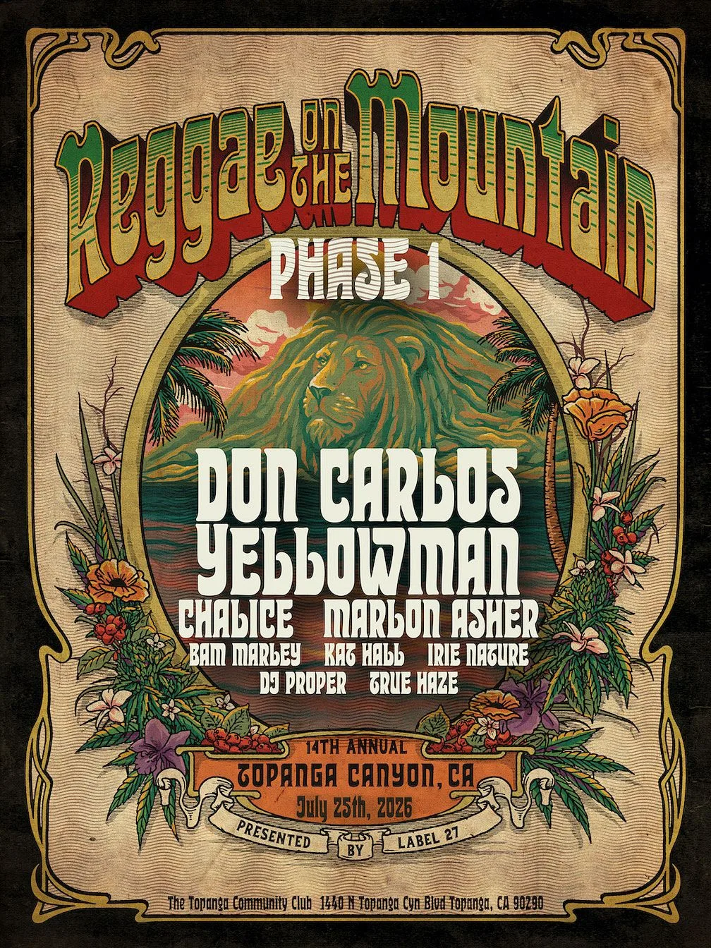 reggae-on-the-mountain-2026-phase-one ROTM 2026 with Don Carlos and Yellowman