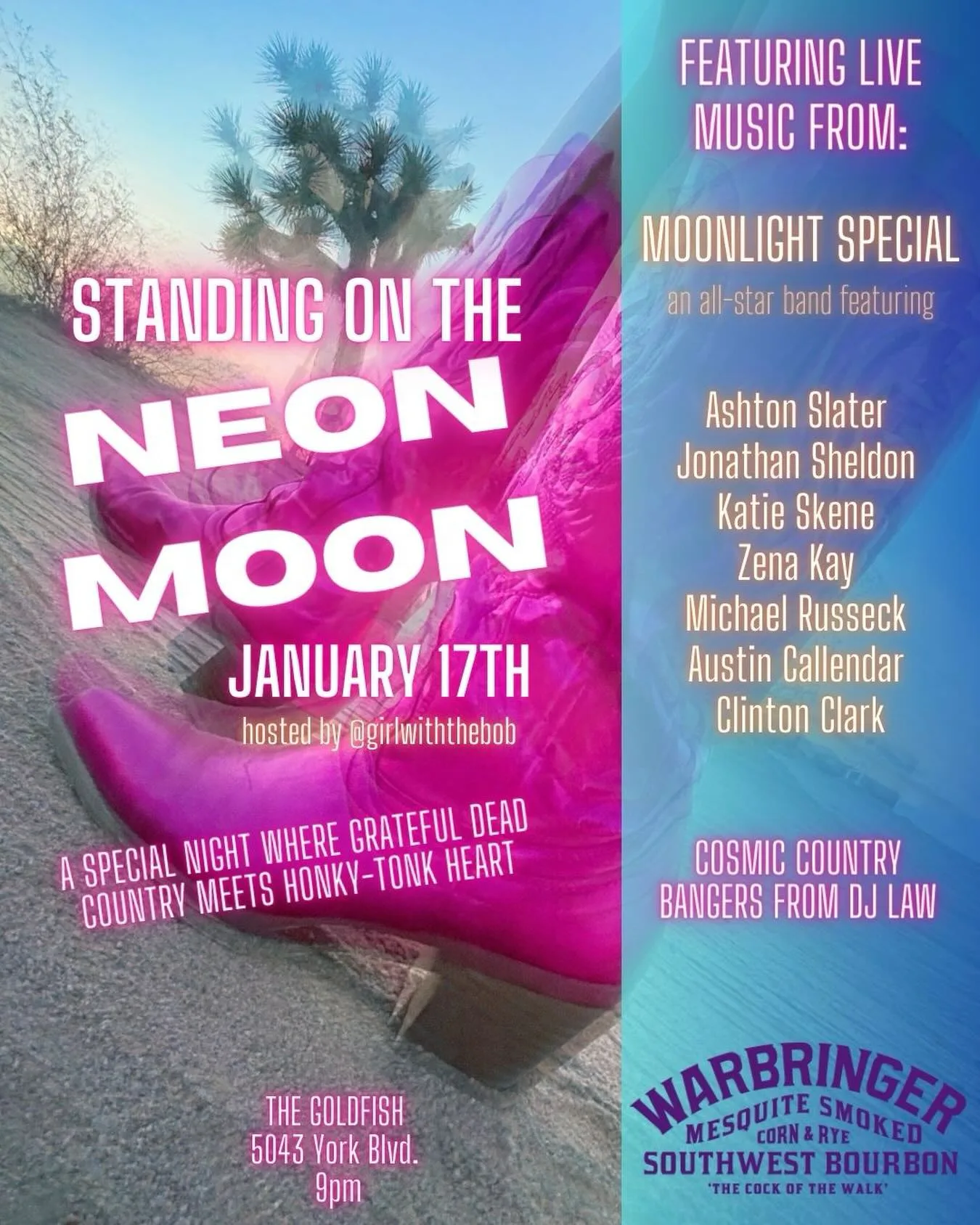 Moonlight Special: Standing on the Neon Moon at the Goldfish Highland Park