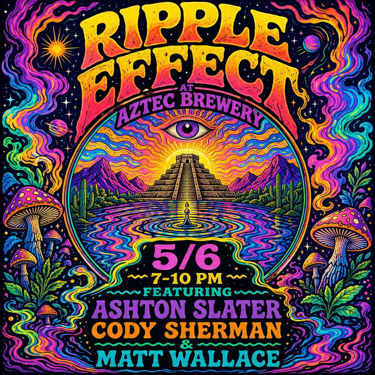 Ripple Effect at Aztec Brewery with Ashton Slater, Cody Sherman and Matt Wallace.