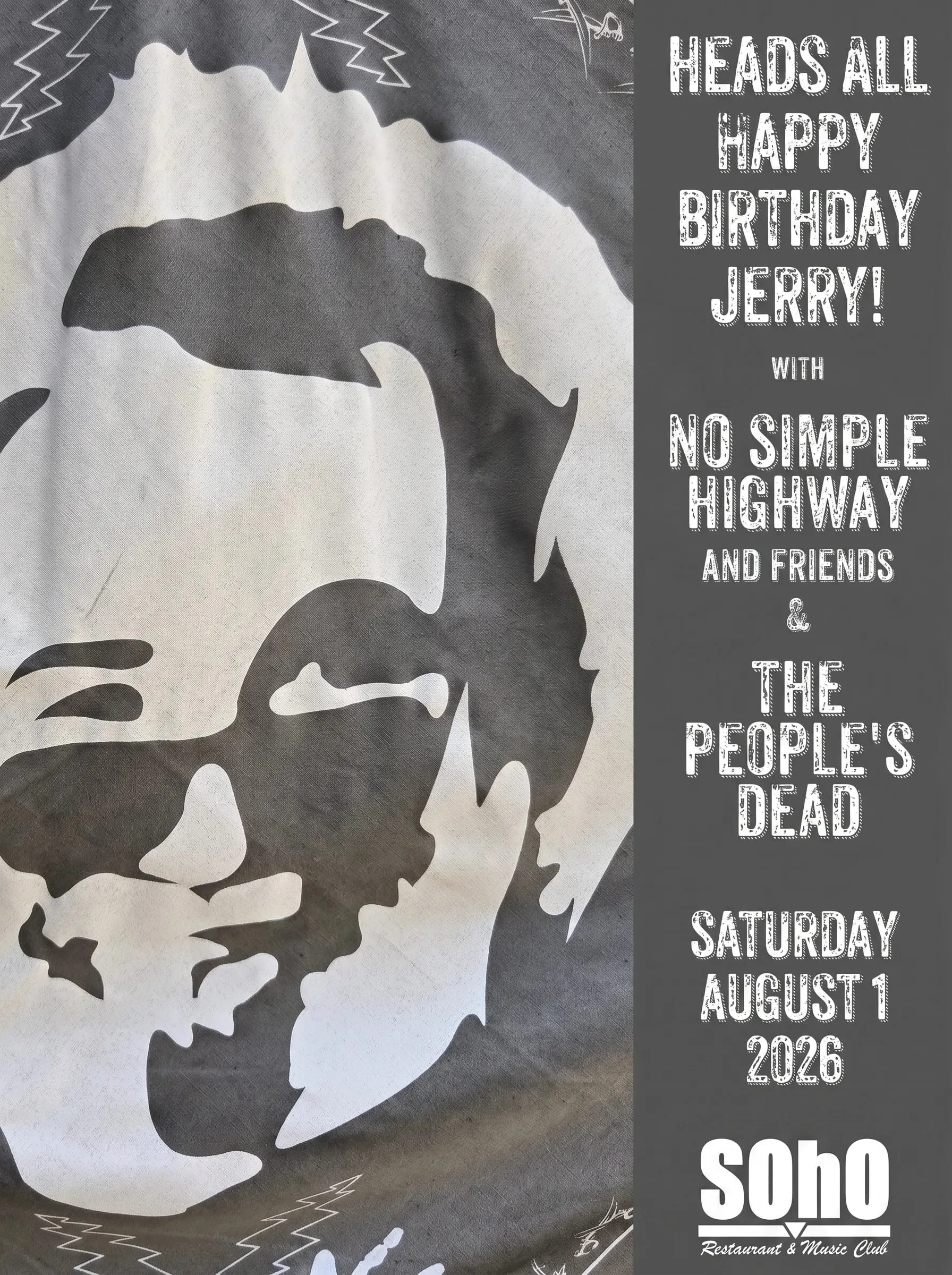 Heads All Happy Birthday Jerry at Soho SB