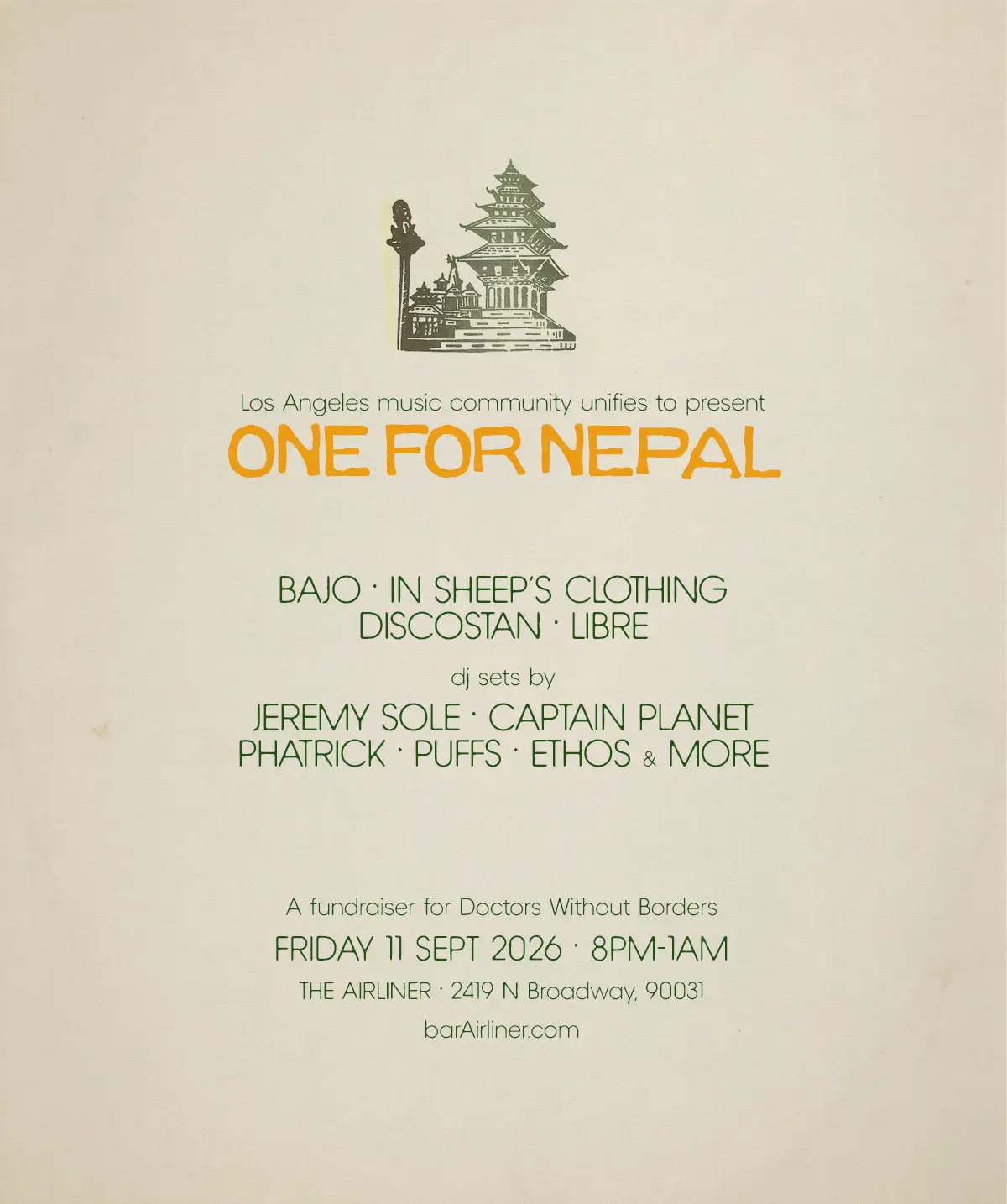 airliner nepal fundraiser